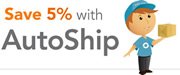 Save 5% off any order when you sign up for AutoShip